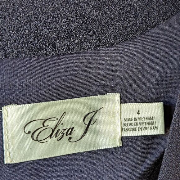 Eliza J Flutter Sleeve Crepe Midi Dress Sz 4 Polished Work To Dinner - Picture 9 of 13